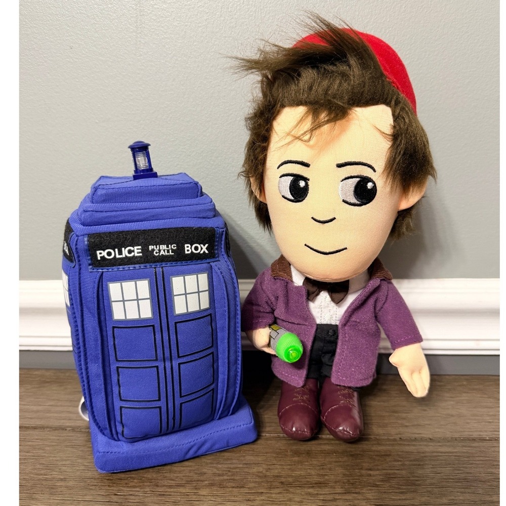 Doctor Who 11th Doctor Plush with Fez & TARDIS‎ Set